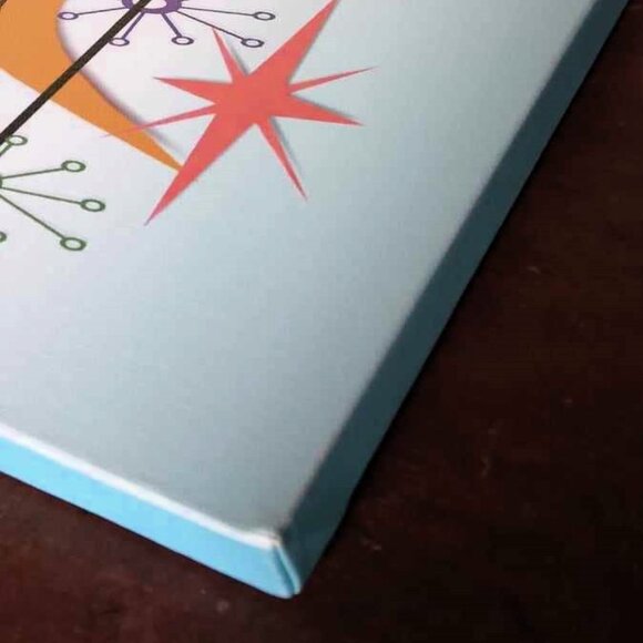 Retro MCM Style "SNOOTY" Cats on Boomerangs Giclee Print on Canvas Original Art - Picture 12 of 12